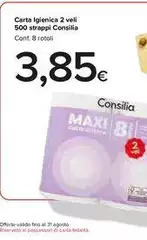 Consilia - Carta Igienica 2 Veli 500 Strappi
