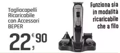 Beper - Tagliacapelli Ricaricabile Con Accessori
