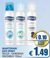 Mantovani - Deo Spray Talco -gardenia Invisibile