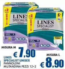 Lines - Specialist Unisex Pannoloni Mutandina Pezzi