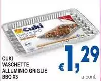 Cuki - Vaschette Alluminio Griglie Bbq X3