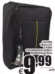 Coveri -  Trolley Cabin Courmayer Nero/ Bordeaux/Blu