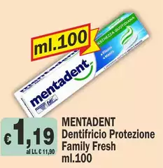 Mentadent - Dentifricio Protezione Family Fresh