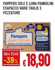 Pampers - Sole E Luna Pannolini Esapacco Varie Taglie E Pezzature