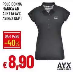 Avx - Polo Donna Manica Ad Aletta