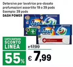 Dash - Detersivo Per Lavatrice Pre-Dosato Profumazioni Assortite 19 O 39 Pods