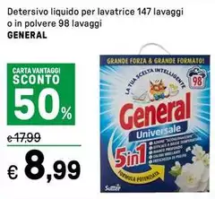 General - Detersivo Liquido Per Lavatrice 147 Lavaggi O In Polvere 98 Lavaggi