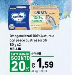 Mellin - Omogeneizzati 100% Naturale Con Pesce
