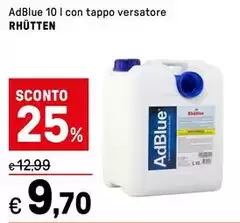 Rhütten - AdBlue 10 I Con Tappo Versatore