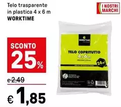 Worktime - Telo Trasparente In Plastica