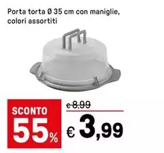 Porta Torta 0 35 Cm Con Maniglie
