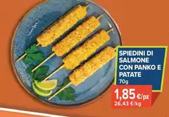 Spiedini Di Salmone Con Panko E Patate