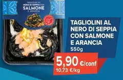 Sapore Di Mare - Tagliolini Al Nero Di Seppia Con Salmone E Arancia 550 G