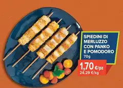 Spiedini Di Merluzzo Con Panko E Pomodoro 70 G