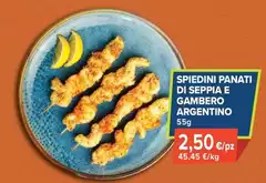Spiedini Panati Di Seppia E Gambero Argentino