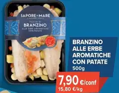 Sapore Di Mare - Branzino Alle Erbe Aromatiche Con Patate 500 G