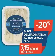 Alici Dell'adriatico Al Naturale 500g