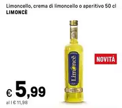 Limoncè - Limoncello, Crema Di Limoncello O Aperitivo
