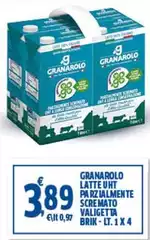 Granarolo - Latte UHT Parzialmente Scremato Valigetta Brik