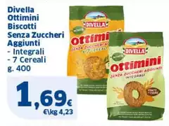 Divella - Ottimini Biscotti Senza Zuccheri Aggiunti