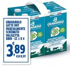 Granarolo - Latte UHT Parzialmente Scremato Valigetta Brik
