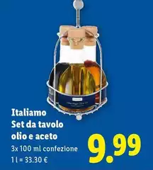 Italiamo - Set Da Tavolo Olio E Aceto