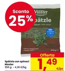 Master - Spätzle Con Spinaci