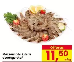 Mazzancolla Intera Decongelata