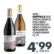 Rapitalà - Vino DOC Syrah/Bianco D'Alcamo/Disiu/Grillo/Nero D'Avola/Nero D'Avola/Nero Communi/Chardonnay