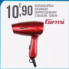 Girmi - Asciugacapelli Da Viaggio Doppio Voltaggio