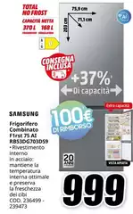 Samsung - Frigorifero Combinato Fris8 75 A L Rb53dgb30ds9
