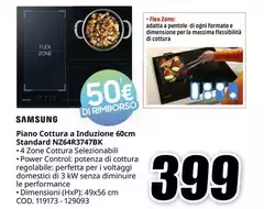 Samsung - Piano Cottura A Induzione 60cm Standard Nz649347bk
