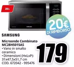 Samsung - Microonde Combinato MC28H5015AS
