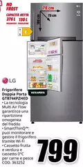 LG - Frigorifero Doppia Porta Gtb744pzhed