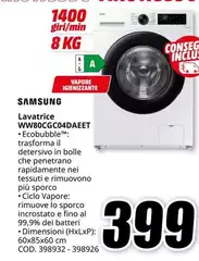 Samsung - Lavatrice WW80CGC04DAEET