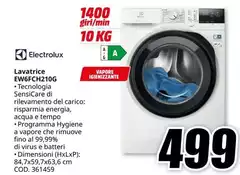 Electrolux - EW6FCCHH10G Lavatrice Caricamento Frontale 10 Kg 1400 Giri/min A Bianco