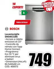 Bosch - Serie C3 SMG4ECI28E Lavastoviglie A scomparsa totale 14 coperti B
