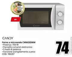 Candy - Forno A Microonde CMW20SMW
