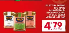 Rio Mare - Filetti Di Tonno Al Naturale/ In Olio D'oliva/ In Olio Extra Vergine