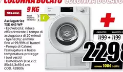 Miele - TSD 643 WP asciugatrice Libera installazione Caricamento frontale 9 kg A Piacerea