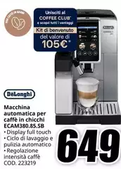 De Longhi - Macchina Automatica Per Caffè In Chicchi Ecam380.85.SB