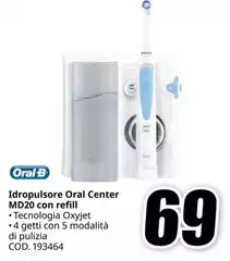 Oral b - Idropulsore Oral Center MD20 Con Refill