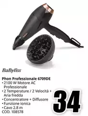 Babyliss - Phon Professionale 6709DE