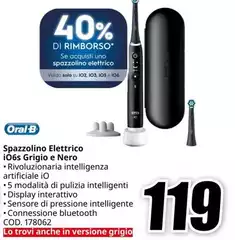 Oral b - Spazzolino Elettrico I06S Grigio E Nero