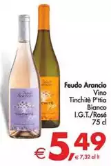 Feudo Arancio - Vino Tinchite P't Lia Bianco I.G.T./Rosé