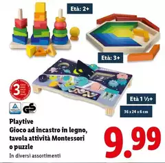 Playtive - Gioco Ad Incastro In Legno, Tavola Attivita Montessori O Puzzle