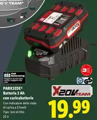 Parkside - Batteria 2 Ah Con Caricabatterie