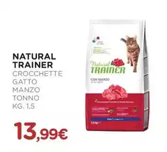 Natural Trainer - Crocchette Gatto Manzo Tonno