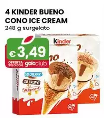 Kinder - 4 Bueno Cono Ice Cream