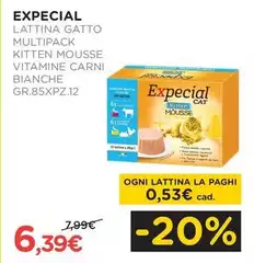 Lattina Gatto Multipack Kitten Mousse Vitamine Carni Bianche
